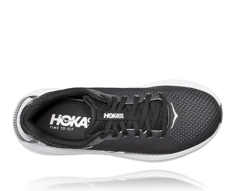 Hoka One One Running Shoes Womens Black/White - Rincon 2 - 98127GPXF